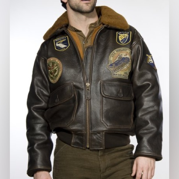 Authentic Schott Bomber Jacket - G-1 Antique Lambskin Leather. “Wings of Gold”